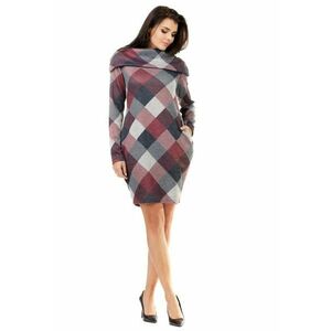 Infinite You Rochie mini dama Gwenervudd M159 burgundy-gri - Visiniu imagine