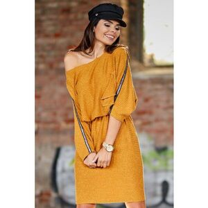 Rochie dama - Viscoza - Caramel - A325 imagine