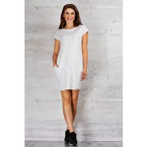Rochie dama Bumbac - M058 - Alb - imagine
