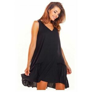 Alb Scurta Rochie Fara maneca Viscoza A285 imagine