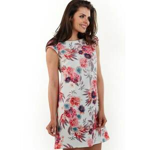 Rochie dama - Poliester - Alb/Roz - A226 imagine