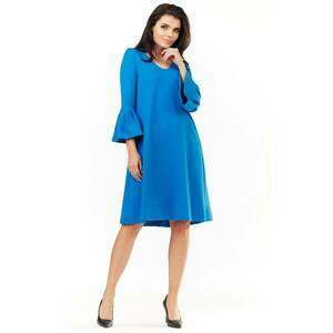 Rochie dama - Bumbac - Albastru - A207 imagine