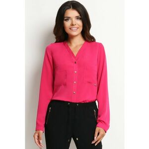 Camasa A126 pentru dama Poliester - Cu nasturi - Roz imagine