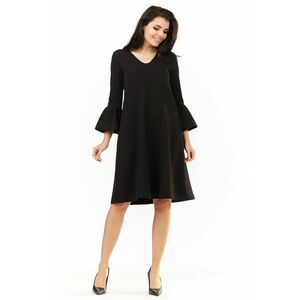 Rochie dama - Bumbac - Negru - A207 imagine