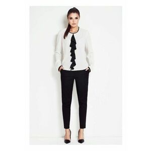 Camasa Dama - S - Material 98% Poliester - 2% Elastan - Stil Casual - De Birou - Elegant - Business - Cu Nasturi Aurii - Croi Slim Fit - Maneca Lunga - Neagra imagine