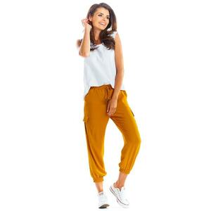 Pantaloni pentru dama - Poliester - Maro - Caramel imagine