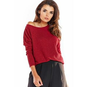 Pulover - Negru - 68488 - Visiniu imagine