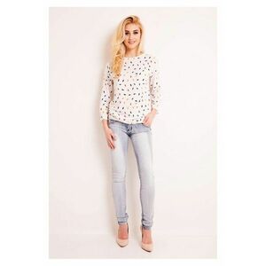 Bluza dama L043 - casual - alb - marime imagine
