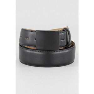Curea uni de piele - Negru - imagine