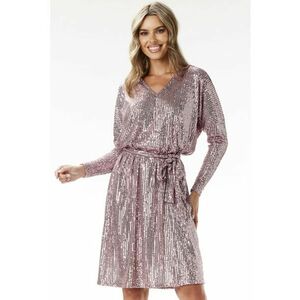 Rochie A690 - roz - poliester-elastan imagine