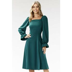 Midi Rochie Maneca lunga - Drept A695 imagine