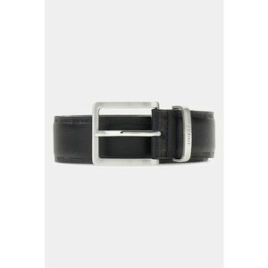 Curea din piele cu logo - Negru imagine