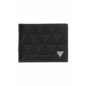 Portofel pliabil din piele cu model geometric Torino - Negru imagine
