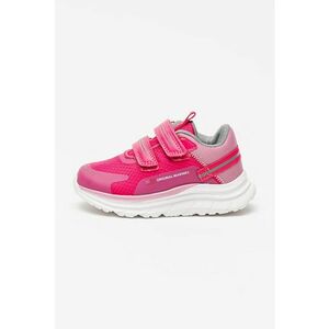 Pantofi sport wedge cu detalii reflectorizante si velcro - Fucsia imagine
