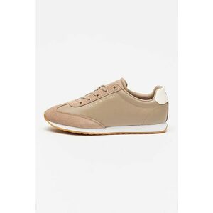 Pantofi sport de piele si piele intoarsa Heritage Runner - Maro deschis imagine