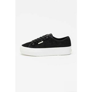 Pantofi sport flatform low-cut - Negru stins imagine