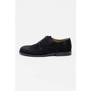 Pantofi derby din piele intoarsa - Bleumarin imagine