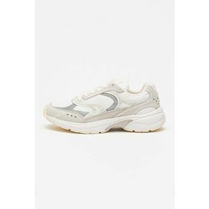 Pantofi sport de plasa cu garnituri de piele ecologica Archie'25 - Gri cenusiu/Alb optic imagine