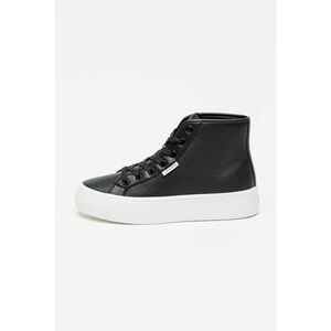 Pantofi sport high-cut de piele - Negru imagine