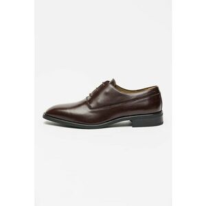 Pantofi oxford din piele si varf ascutit - Maro cognac imagine