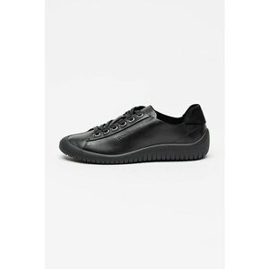 Pantofi sport de piele cu sireturi - Negru imagine