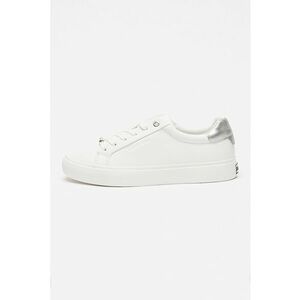 Pantofi sport de piele cu logo - Alb/Argintiu imagine