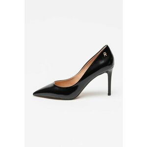 Pantofi de piele cu varf ascutit - Negru imagine