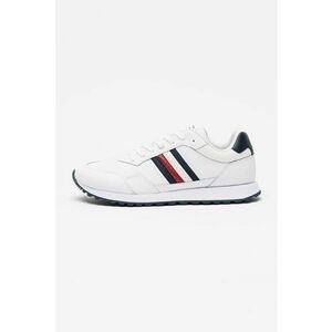 Pantofi sport low-cut cu insertii din piele - Visiniu/Alb optic/Bleumarin imagine
