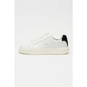 Pantofi sport low-cut de piele cu logo - Negru/Alb optic imagine