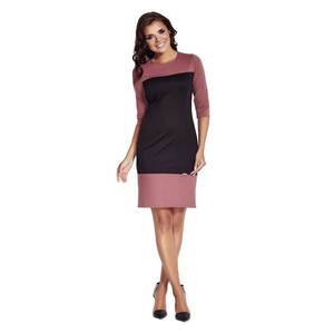 Rochie A078 - Poliester - Negru/Roz imagine