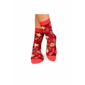 Sosete bumbac Fine Cotton Sealife Stea de Mare Bordeaux imagine