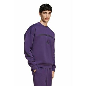 Bluza de trening cu decolteu la baza gatului si maneci cazute Z.N.E. - Negru/Mov inchis imagine