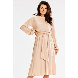 Rochie dama Viscoza - A602 - Bej - imagine