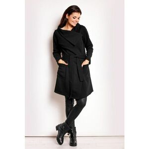 Palton pentru dama Bumbac/Elastan - Negru imagine