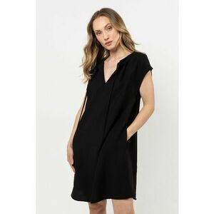 Rochie mini negru - raion-nailon imagine