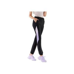 Pantaloni sport dama - Poliester/Elastan - Negru/Violet imagine