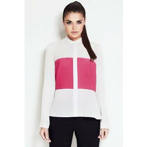 Camasa A106 pentru dama Poliester - Alb/Roz imagine