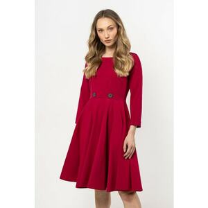 Rochie dama - rosu - poliester-elastan imagine