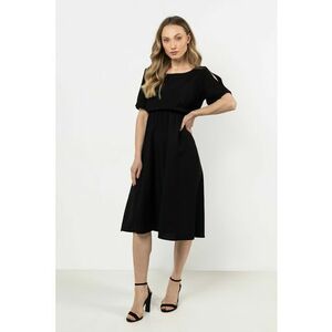 Rochie dama - midi - neagra - raion/nailon imagine