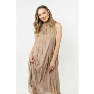 Rochie midi auriu - poliester/elastan imagine