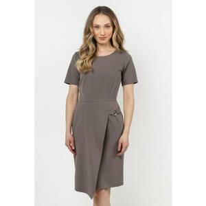Rochie mini creion - poliester/elastan - maro imagine