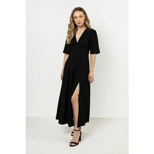 Rochie midi neagra - raion/nailon imagine