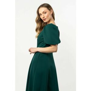 Rochie midi verde sticla - poliester-elastan imagine
