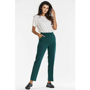 Pantaloni eleganti pentru dama - poliester/viscoza - verde imagine