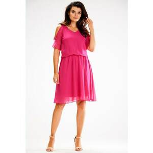 Midi Rochie Maneca scurta - in V A656 imagine