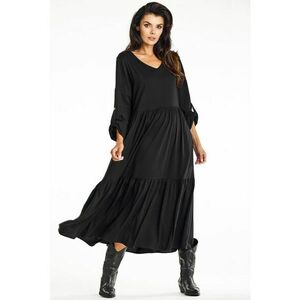 Rochie dama viscoza - A669 - Neagra - imagine