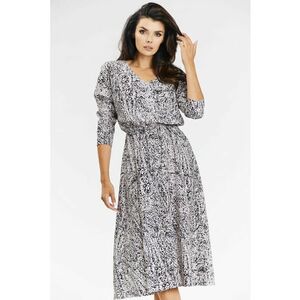 Rochie Rochie dama poliester - A666 - Alb/Negru- imagine