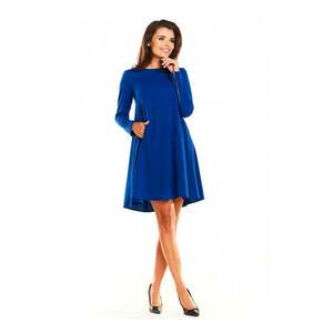 Rochie eleganta - maneci lungi - Poliester/Elastan - Albastru - imagine