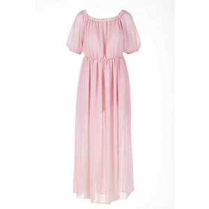 Rochie A515 - Poliester - Roz pudrat imagine
