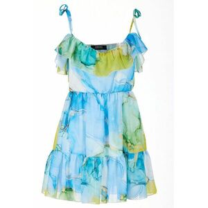 Rochie A503 - Poliester - Albastru/Verde imagine